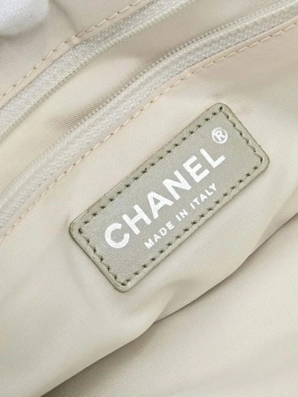 Chanel Gold Jacquard Nylon Travel Line Tote Handbag 168443